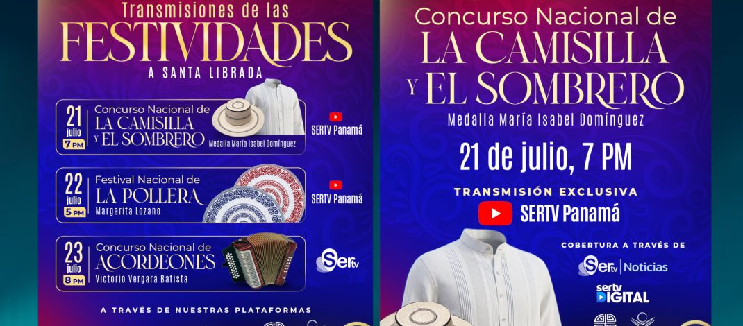 Festival Nacional de la Pollera será transmitido por las pantallas de Sertv